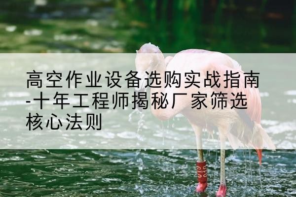 大丰剪叉式升降机厂家-高空作业设备选购实战指南-十年工程师揭秘厂家筛选核心法则